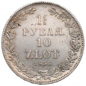 Zabór rosyjski, Mikołaj I, 1-1/2 rubla=10 złotych 1836, Petersburg
