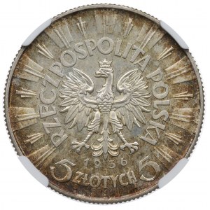 II Republic of Poland, 5 zloty 1936 Pilsudski - NGC MS64