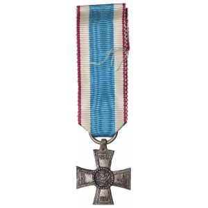 II RP, Miniature of the Cross on the Silesian Ribbon of Valor and Merit