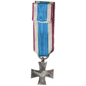 II RP, Miniature of the Cross on the Silesian Ribbon of Valor and Merit