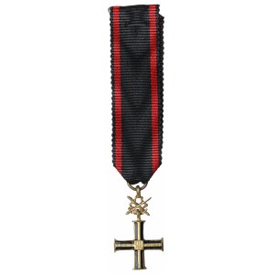 Miniatur des Kreuzes der Unabhängigkeit mit Schwertern - Nachkriegsausführung