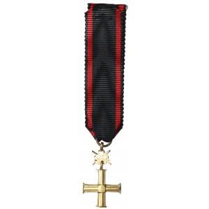 Miniature Cross of Independence with swords - post-war execution