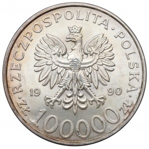 Third Republic, 100,000 zloty 1990 Solidarity Type A