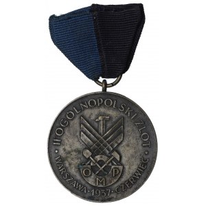 II RP, medaila Druhého celoslovenského zjazdu organizácií pracujúcej mládeže Varšava 1937