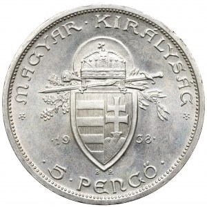 Maďarsko, 5 pengo 1938
