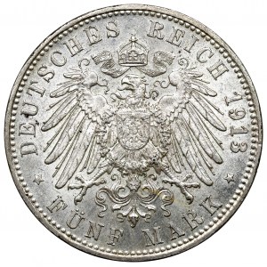 Germany, Bayern, 5 mark 1913