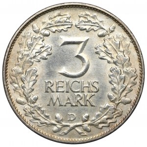 Germany, Weimar Republic, 3 mark 1925