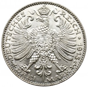 Nemecko, Sasko-Weimar-Eisenach, 3. známka 1915 A - sté výročie založenia vojvodstva