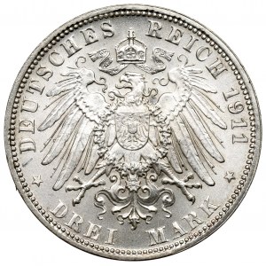 Germany, Bayern, 3 mark 1911