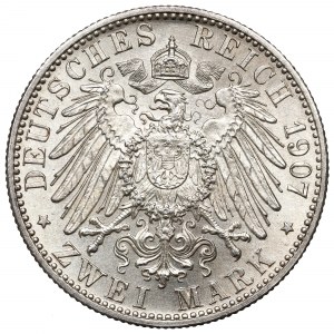 Nemecko, Bádensko, 2. známka 1907 - úmrtie panovníka