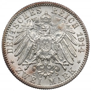 Nemecko, Württembersko, 2 známky 1914
