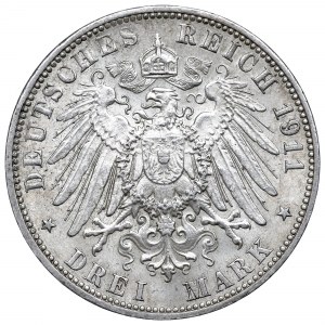 Nemecko, Hamburg, 3 marky 1911