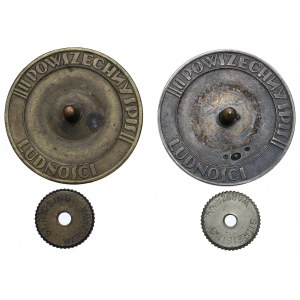 II RP, Set of badges For sacrificial work 1931 - Reising silver and bronze