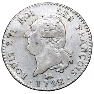 Francúzsko, Ľudovít XVI, 30 sols 1792, Paríž