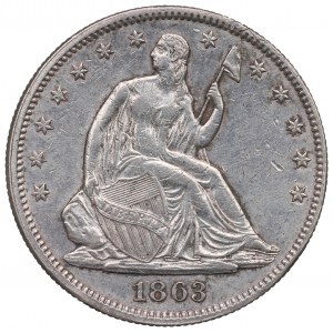 USA, 1/2 dolára 1863