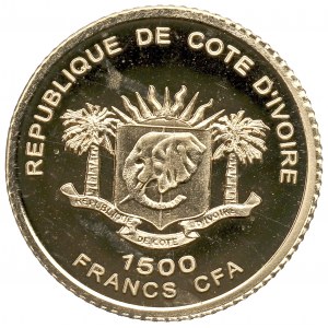 Wybrzeże Kości Słoniowej, 1500 franków 2007 - Chichen Itza