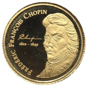 Pobrežie Slonoviny, 1500 frankov 2007 - Chopin
