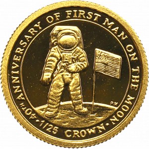 Ostrov Man, 1/25 koruna 2009 - 40. výročie pristátia na Mesiaci