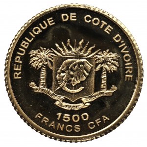 Wybrzeże Kości Słoniowej, 1500 franków 2007 - Wielki Mur Chiński