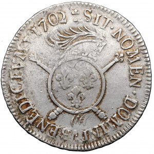 France, Louis XIV, Ecu 1702, Troyes