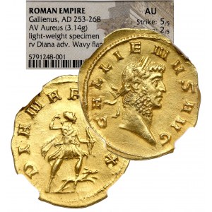 Cesarstwo Rzymskie, Gallien, Aureus - DIANA FELIX NGC AU