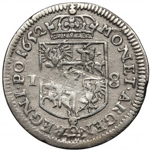 John II Casimir, 18 groschen 1652, Fraustadt