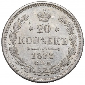 Russia, Alexander II, 20 kopecks 1873