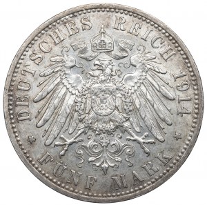 Germany, Preussen, 5 mark 1914