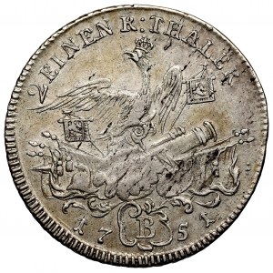 Nemecko, Prusko, 1/2 thaler 1751, Wrocław