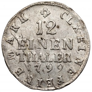 Nemecko, Sasko, 1/12 thaler 1799, Leipzig