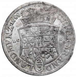 Deutschland, Brandenburg-Preußen, Friedrich III., Gulden 1688 - seltene Büste