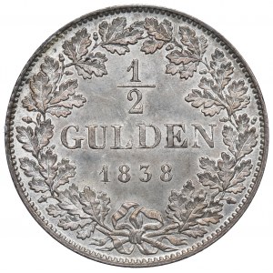 Germany, Bayern, 1/2 Gulden 1838