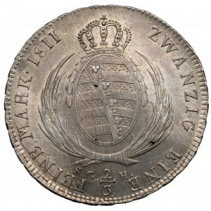 Nemecko, Sasko, Frederick August, 2/3 thaler 1811