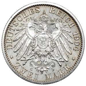 Nemecko, Meklenbursko-Schwerin, 2 známky 1904