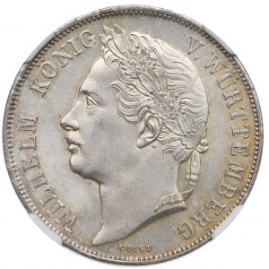 Niemcy, Wirtemberga, 1 gulden 1841 - 25 lat rządów NGC MS65+