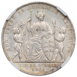Nemecko, Württemberg, 1 gulden 1841 - 25 rokov vlády NGC MS65+