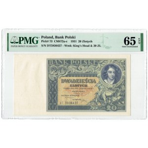 II RP, 20 zl. 1931 DT - PMG 65 EPQ