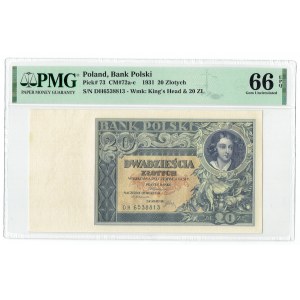 II RP, 20 złotych 1931 DH - PMG 66 EPQ
