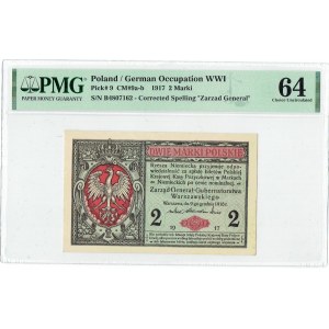 GG, 2 mkp 1916 B Všeobecné - PMG 64