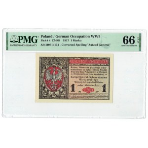 GG, 1 mkp 1916 B Všeobecný - PMG 66 EPQ