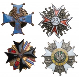 Poľsko, sada miniatúrnych odznakov jazdeckých plukov