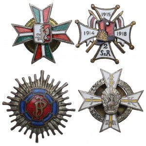 Polska, Zestaw Miniatur Odznak Pułków Kawalerii
