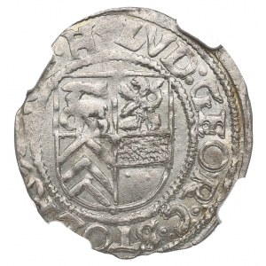 Nemecko, Stolberg-Ortenberg, groš (3 krajcary) bez dátumu (1605) - NGC MS64