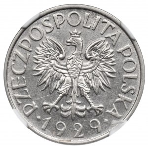 II Republic of Poland, 1 zloty 1929 - NGC MS63