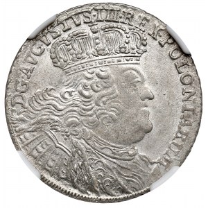 Saxony, Friedrich August II, 18 groschen 1755 - NGC MS63