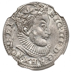 Zygmunt III Waza, Trojak 1589, Ryga - nieopisany NGC MS62