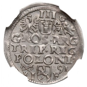 Žigmund III Vasa, Trojak 1591, Poznaň - nepopísané NGC UNC Podrobnosti