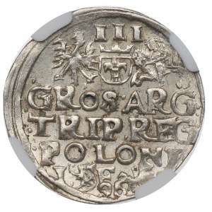 Žigmund III Vasa, Trojak 1596, Lublin, dátum 96 v dolnej časti - ZRADKÝ - KRÁSNY