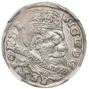 Zygmunt III Waza, Trojak 1598 Lublin - nieopisana legenda - NGC MS61