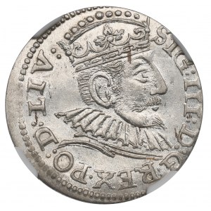 Sigismund III Vasa, Trojak 1594, Riga - LIV - NGC MS63